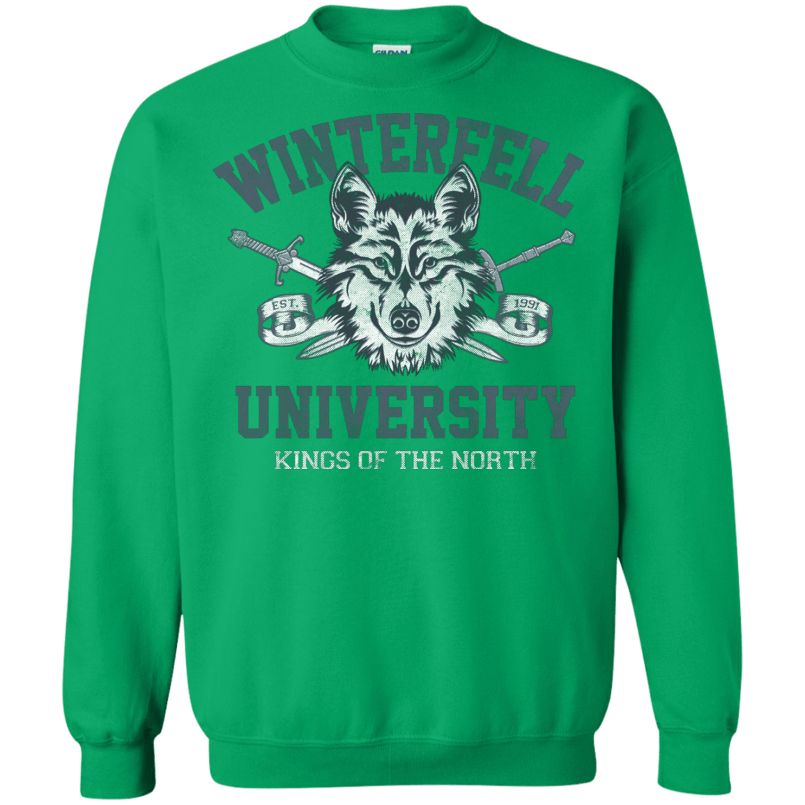 Sweatshirts Irish Green / Small Winterfell U Crewneck Sweatshirt