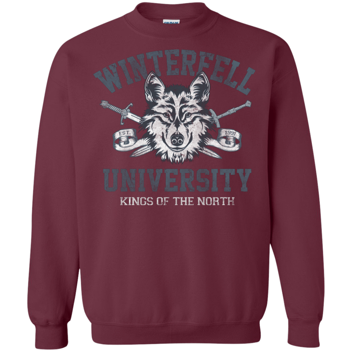 Sweatshirts Maroon / Small Winterfell U Crewneck Sweatshirt