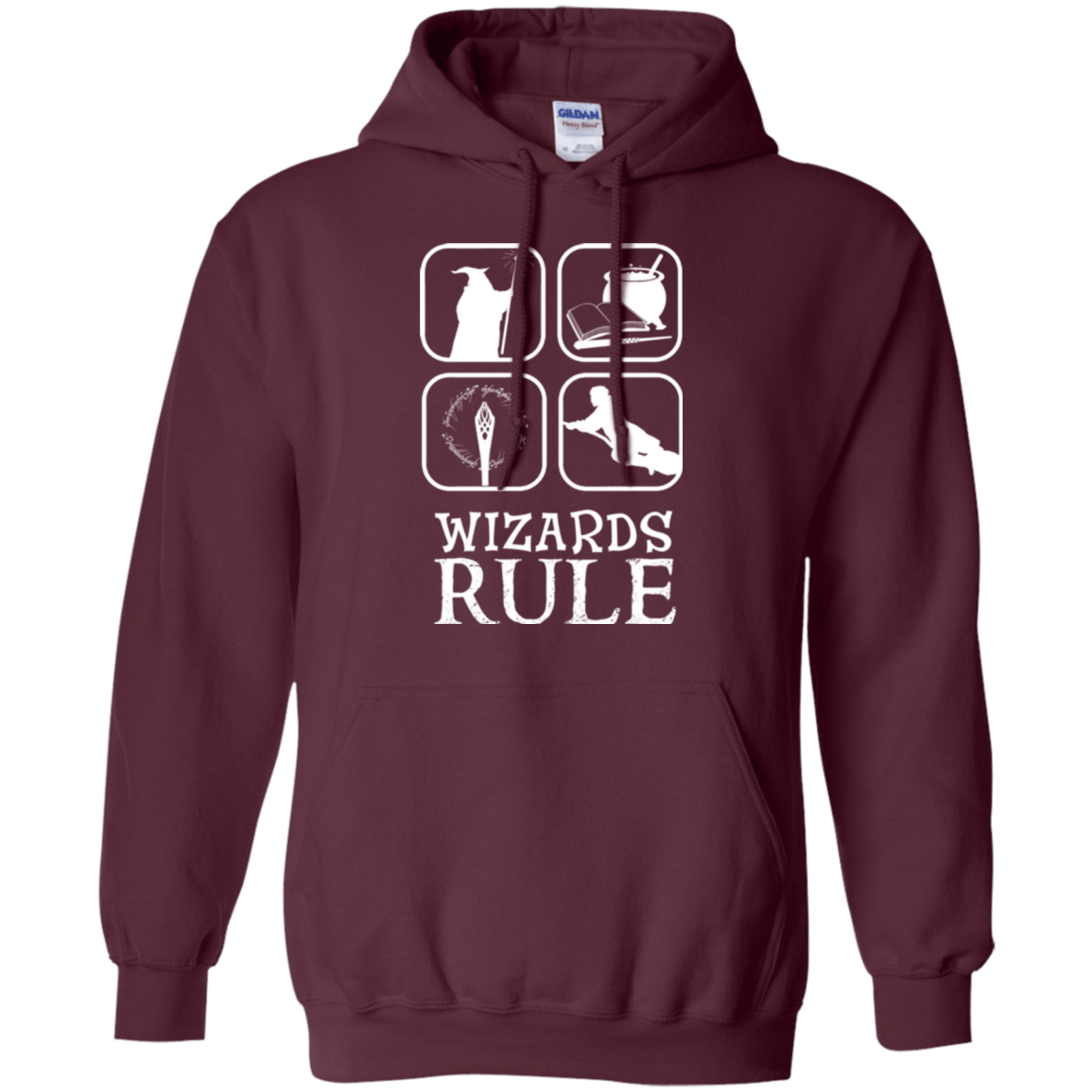 Sweatshirts Maroon / Small Wizards Rule Pullover Hoodie