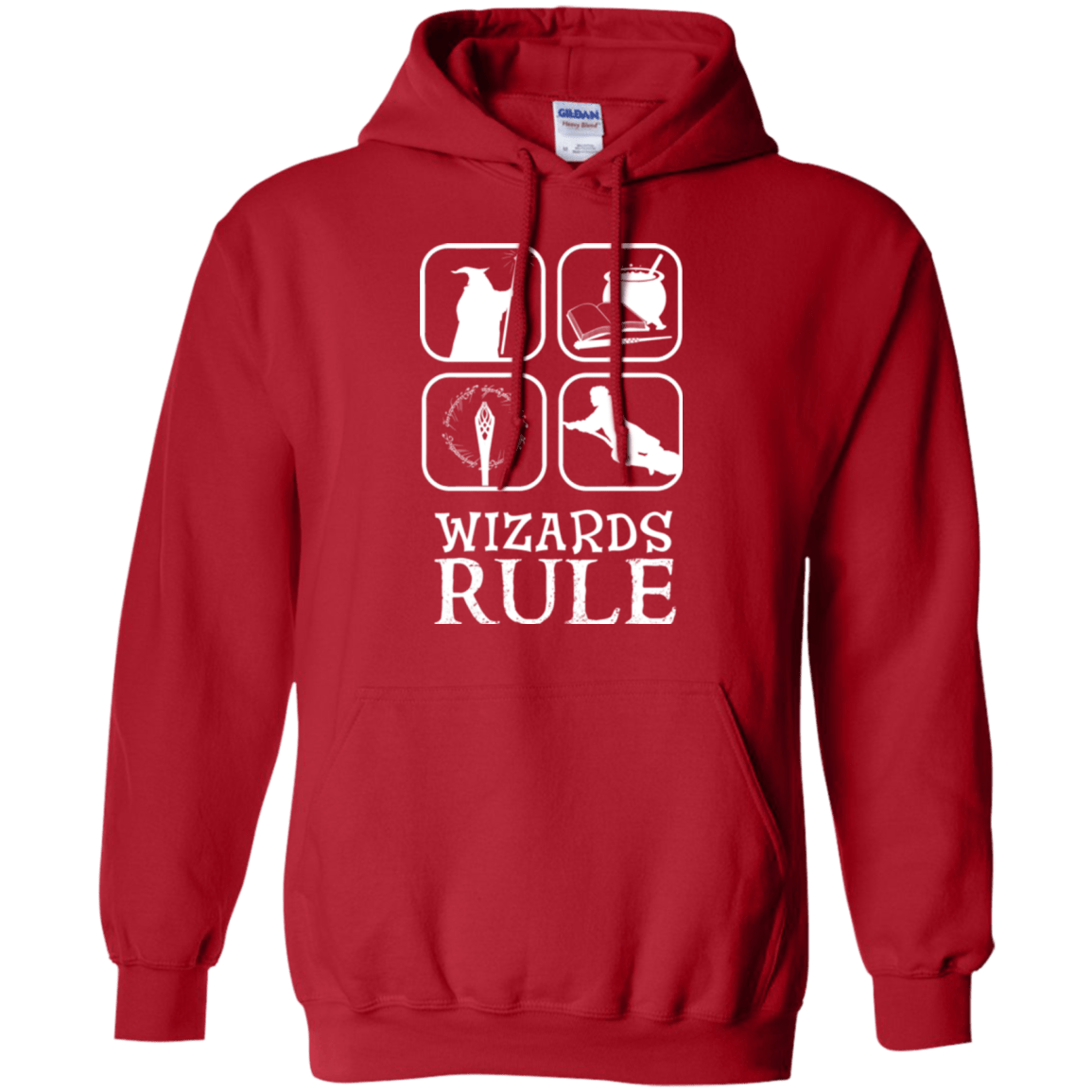 Sweatshirts Red / Small Wizards Rule Pullover Hoodie