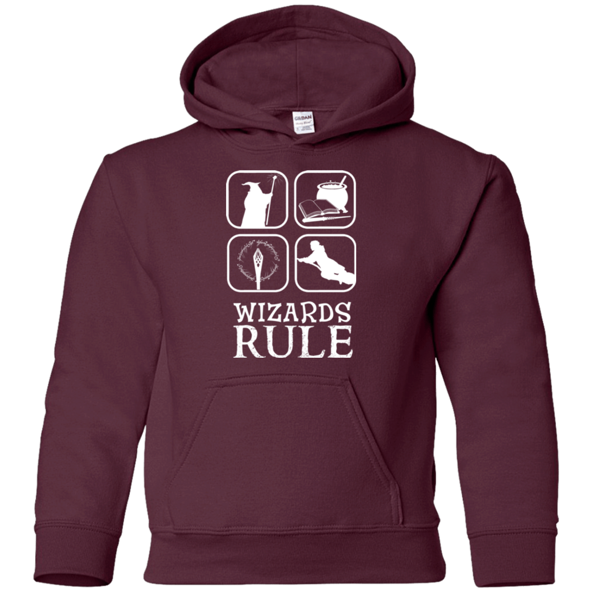 Sweatshirts Maroon / YS Wizards Rule Youth Hoodie