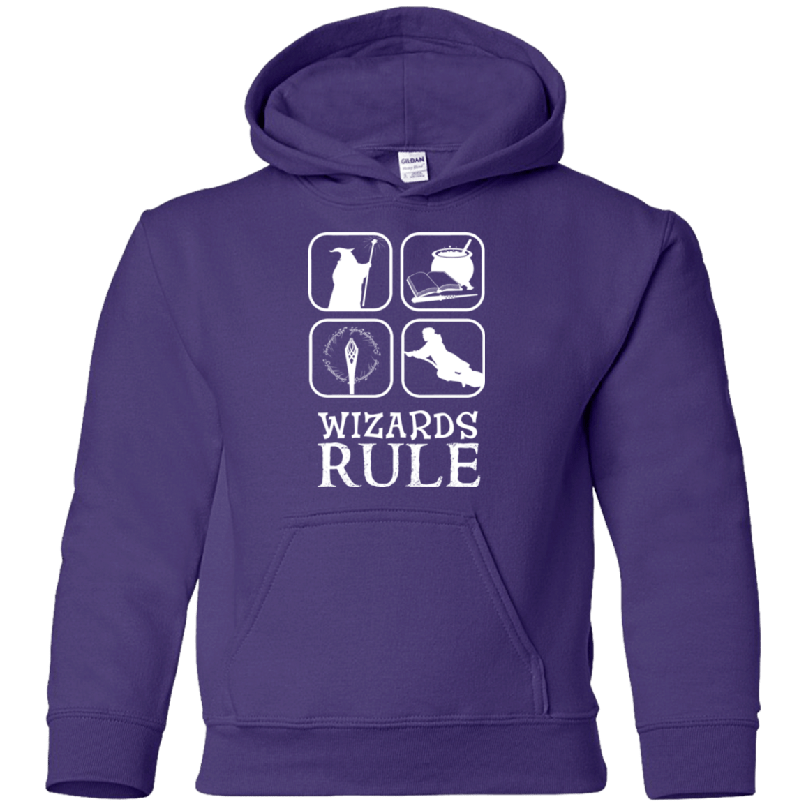 Sweatshirts Purple / YS Wizards Rule Youth Hoodie