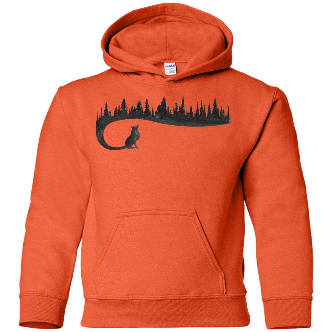 Sweatshirts Orange / YS Wolf Tail Youth Hoodie
