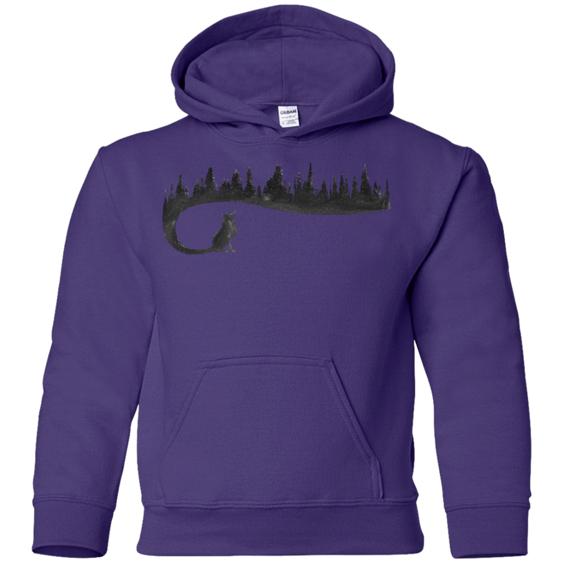 Sweatshirts Purple / YS Wolf Tail Youth Hoodie