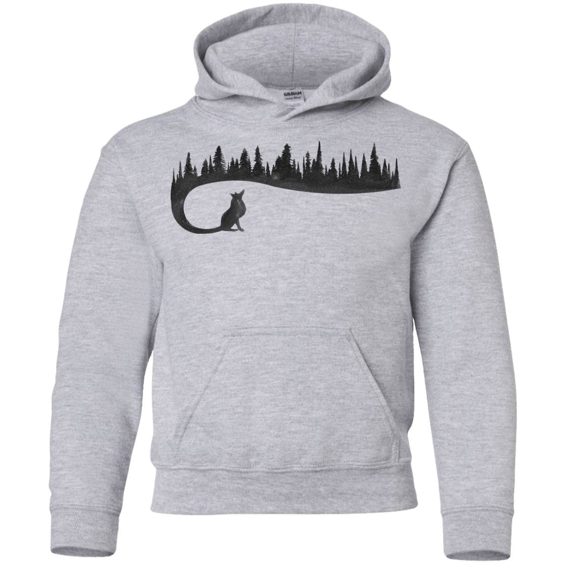 Sweatshirts Sport Grey / YS Wolf Tail Youth Hoodie