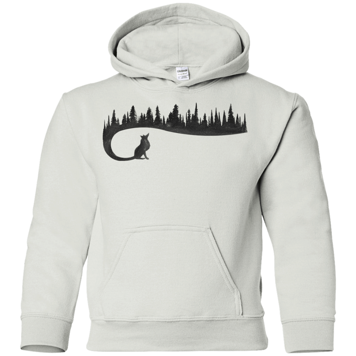 Sweatshirts White / YS Wolf Tail Youth Hoodie