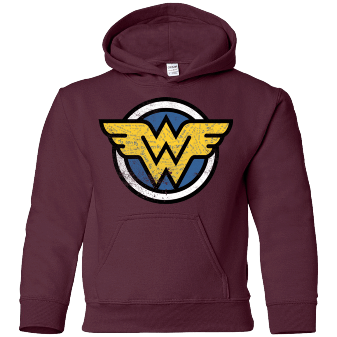 Sweatshirts Maroon / YS WONDER WOMAN Youth Hoodie