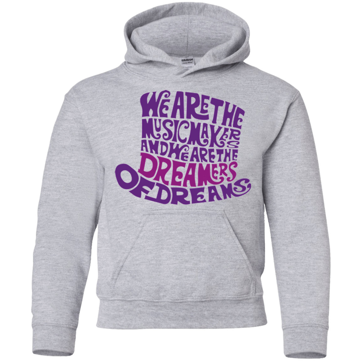 Sweatshirts Sport Grey / YS Wonka Purple Youth Hoodie