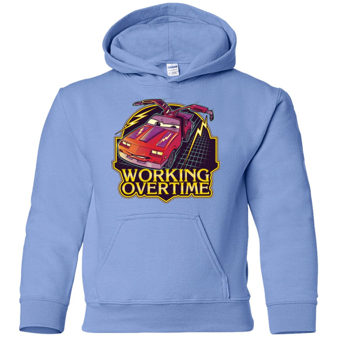 Sweatshirts Carolina Blue / YS Working Overtime Youth Hoodie