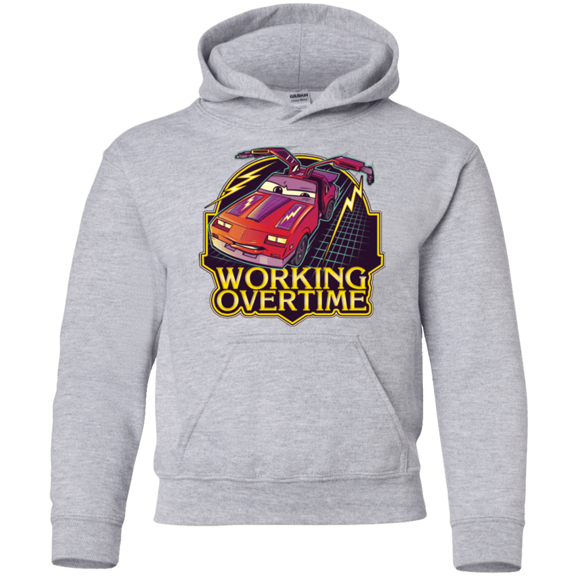 Sweatshirts Sport Grey / YS Working Overtime Youth Hoodie