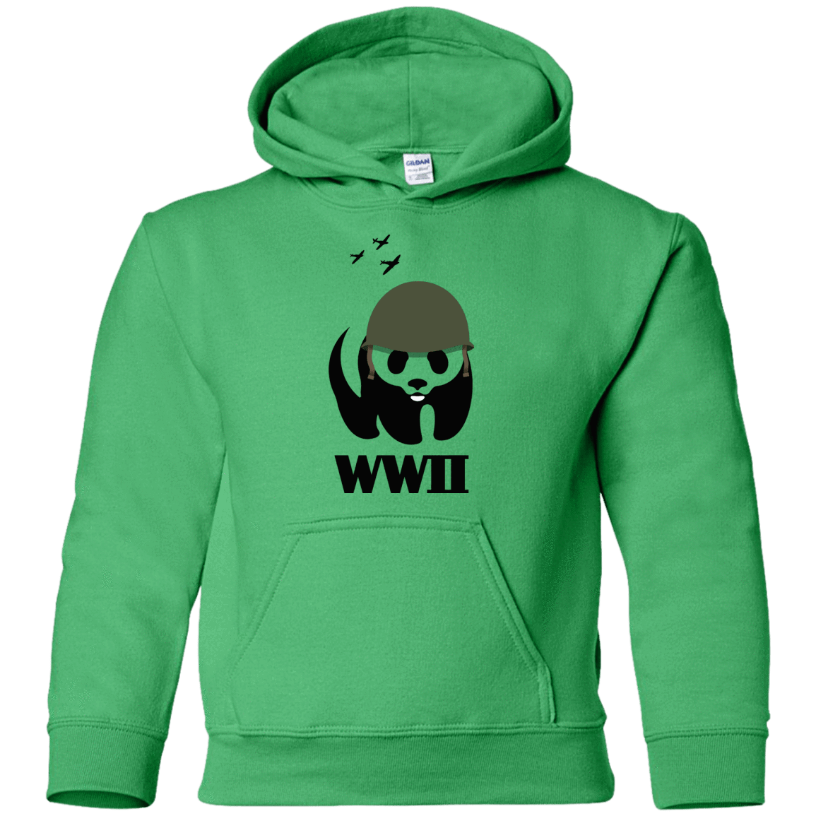 Sweatshirts Irish Green / YS WWII Panda Youth Hoodie
