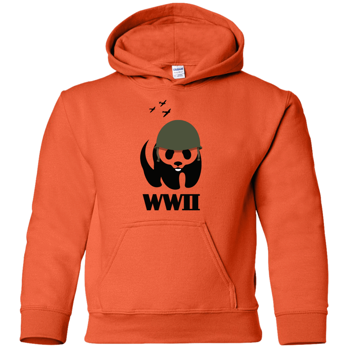 Sweatshirts Orange / YS WWII Panda Youth Hoodie