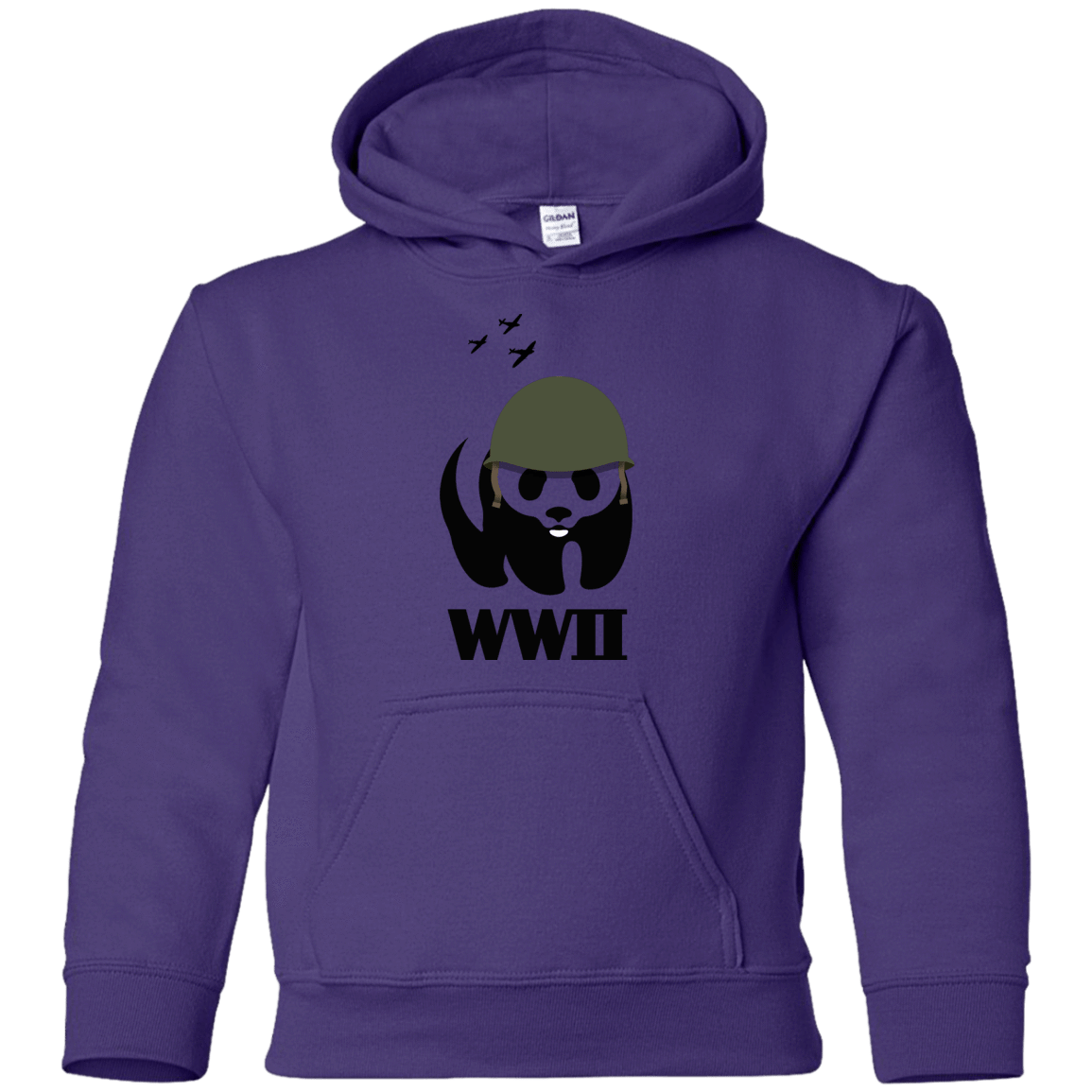 Sweatshirts Purple / YS WWII Panda Youth Hoodie