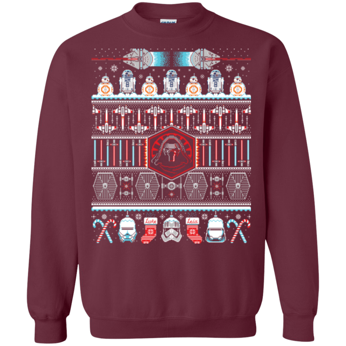 Sweatshirts Maroon / Small Xmas Awakens Crewneck Sweatshirt