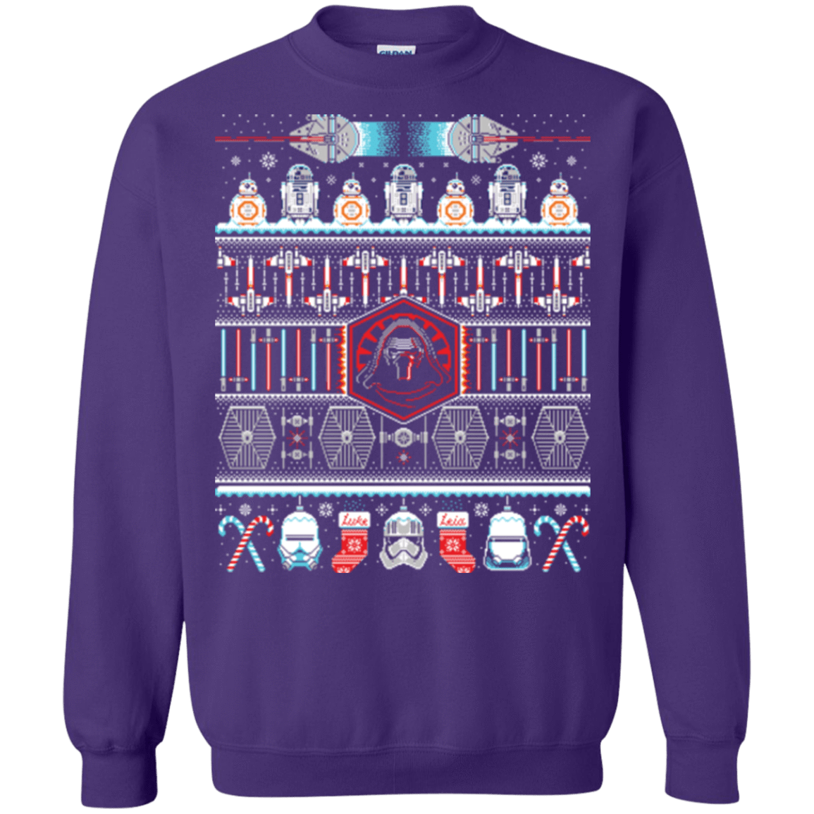 Sweatshirts Purple / Small Xmas Awakens Crewneck Sweatshirt
