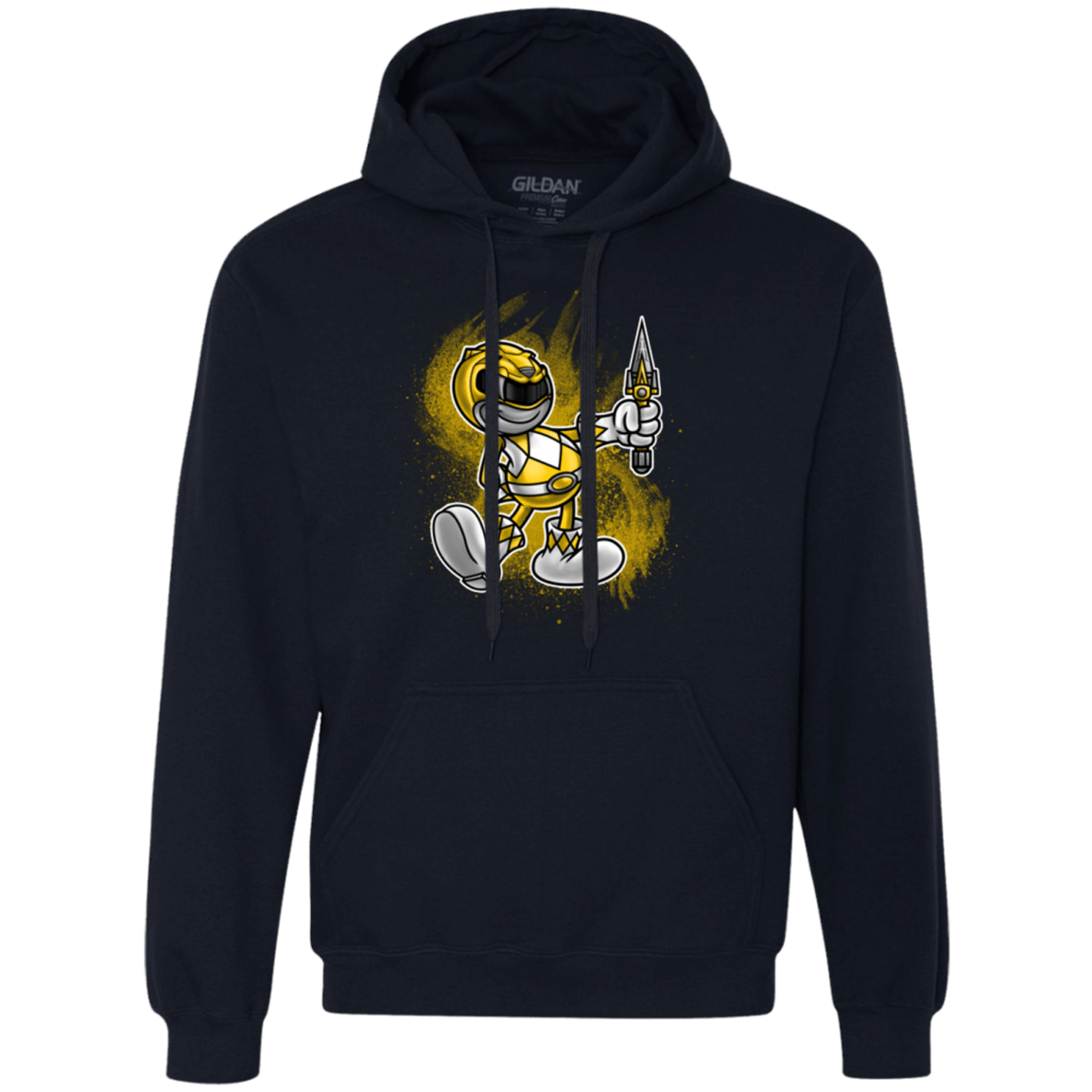 Sweatshirts Navy / Small Yellow Ranger Artwork Premium Fleece Hoodie