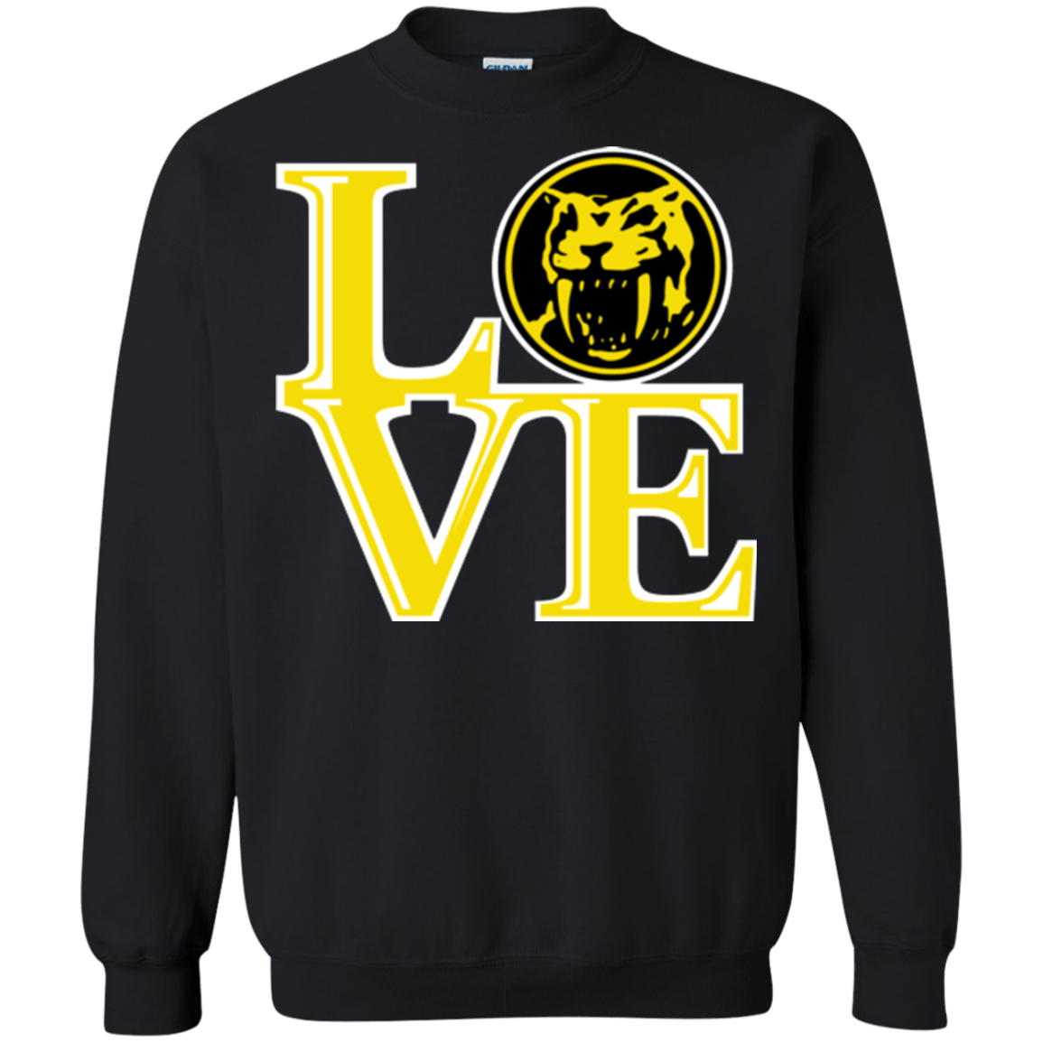 Sweatshirts Black / Small Yellow Ranger LOVE Crewneck Sweatshirt