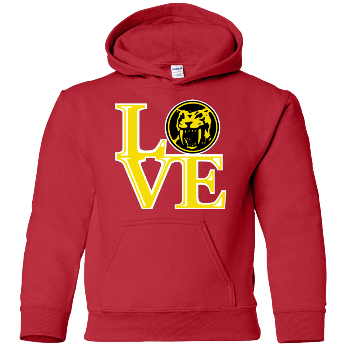 Sweatshirts Red / YS Yellow Ranger LOVE Youth Hoodie