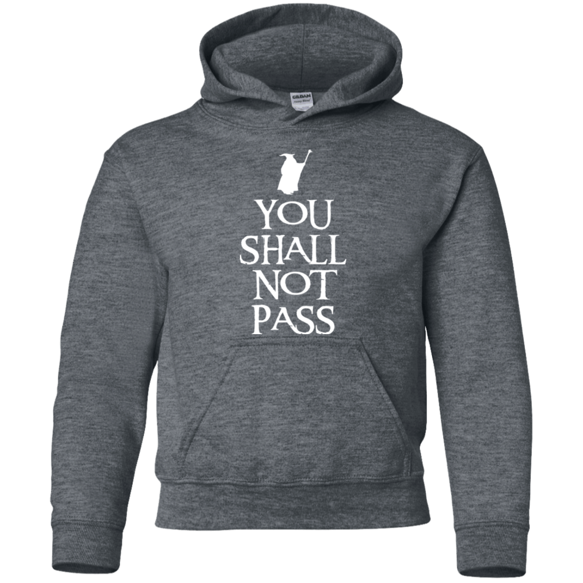 Sweatshirts Dark Heather / YS You shall not pass Youth Hoodie