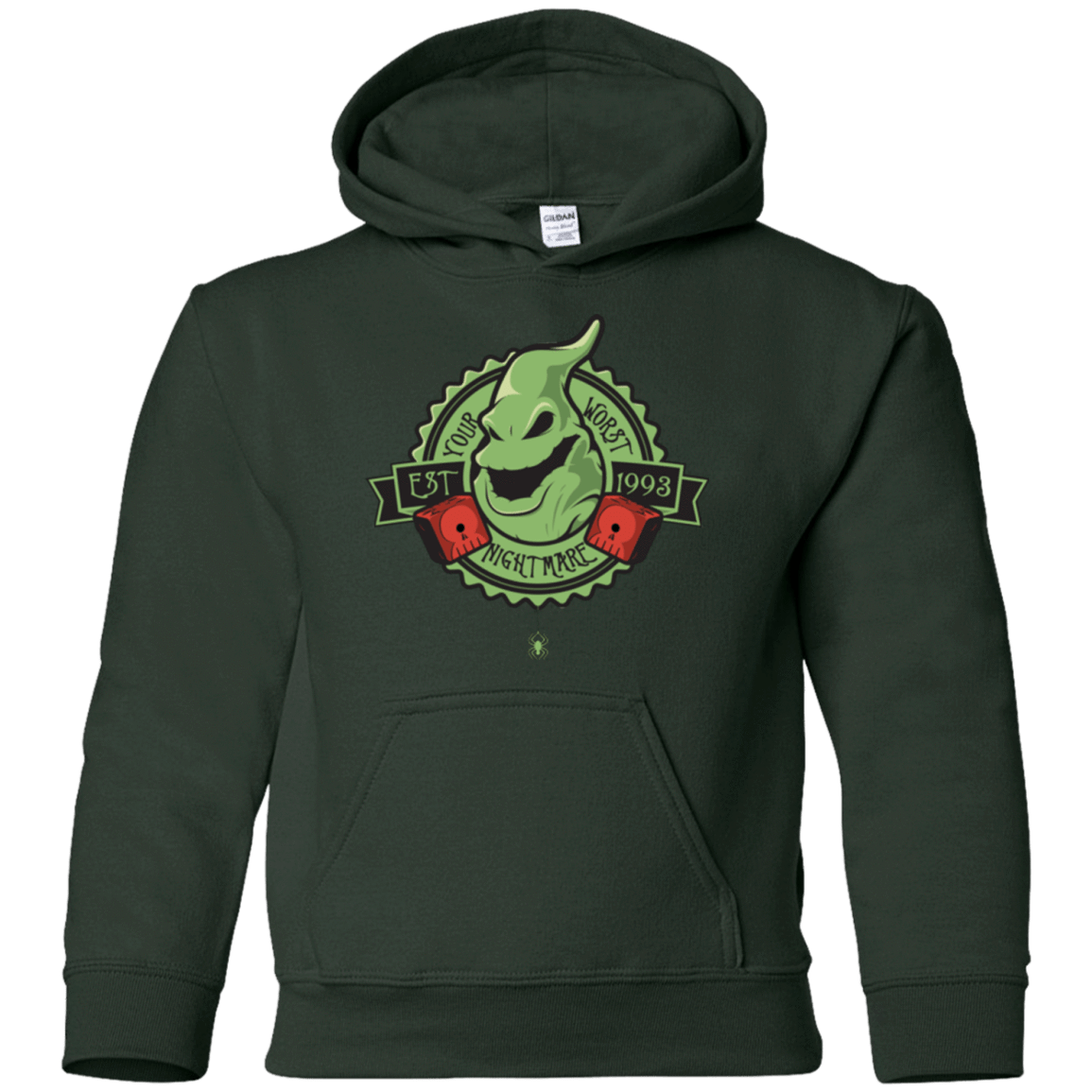 Sweatshirts Forest Green / YS YOUR WORST NIGHTMARE Youth Hoodie