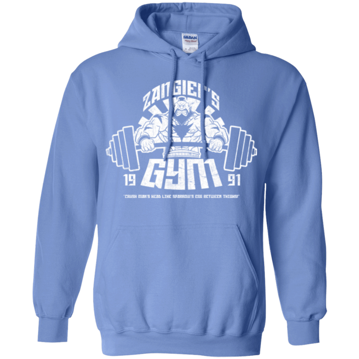 Sweatshirts Carolina Blue / Small Zangief Gym Pullover Hoodie