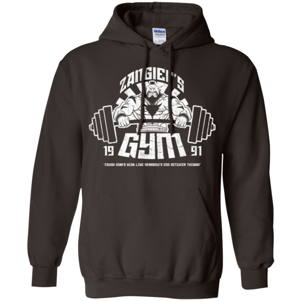 Sweatshirts Dark Chocolate / Small Zangief Gym Pullover Hoodie