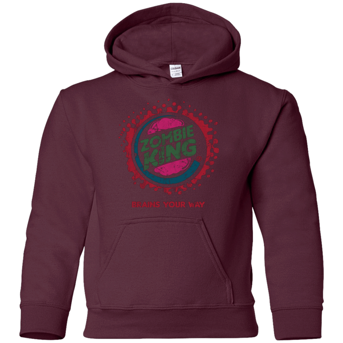 Sweatshirts Maroon / YS Zombie King Youth Hoodie