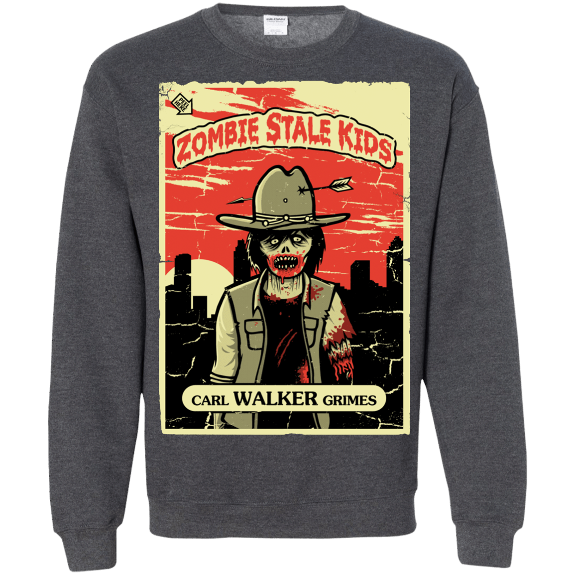 Sweatshirts Dark Heather / Small Zombie Stale Kids Crewneck Sweatshirt