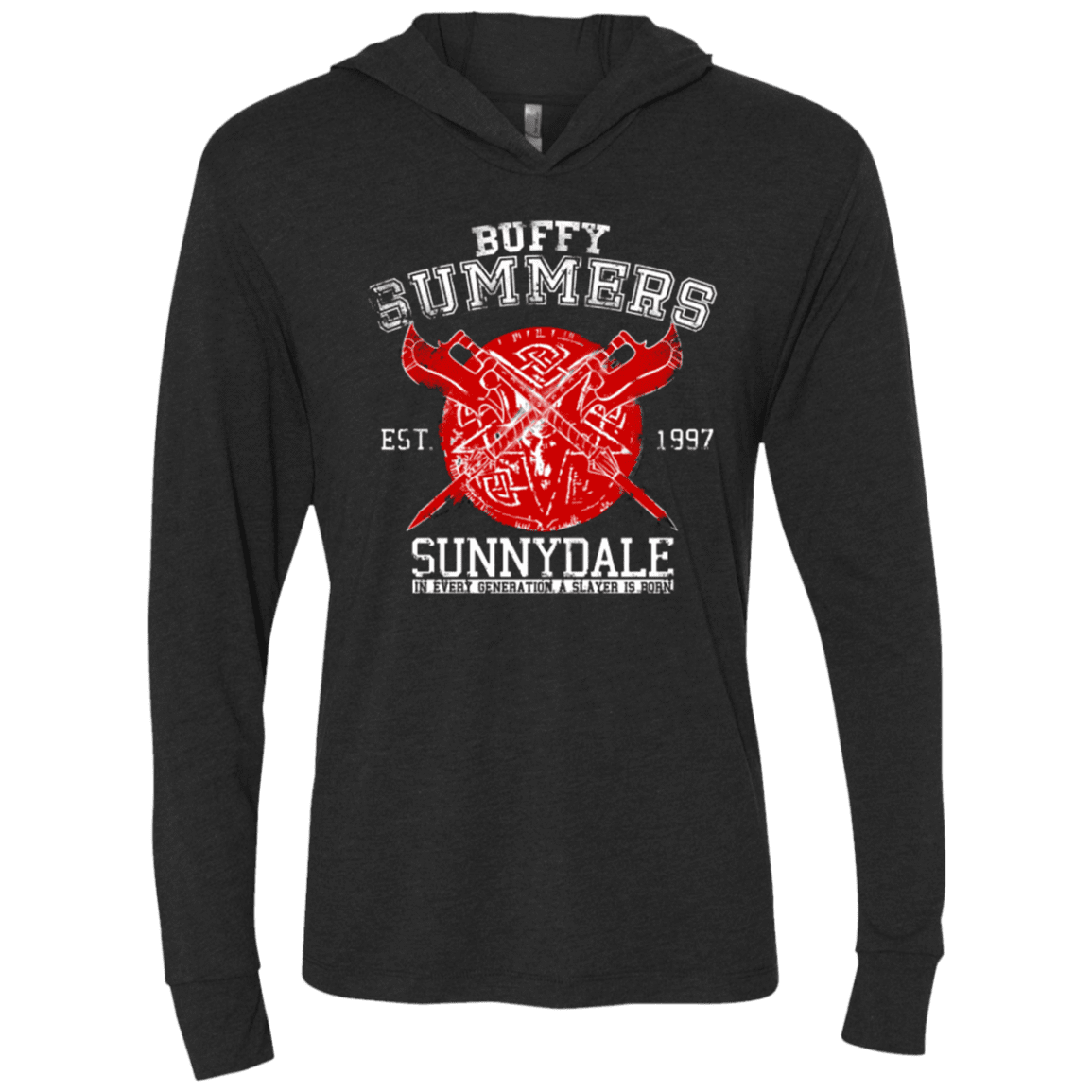 T-Shirts Vintage Black / X-Small 1 in Every Generation Triblend Long Sleeve Hoodie Tee