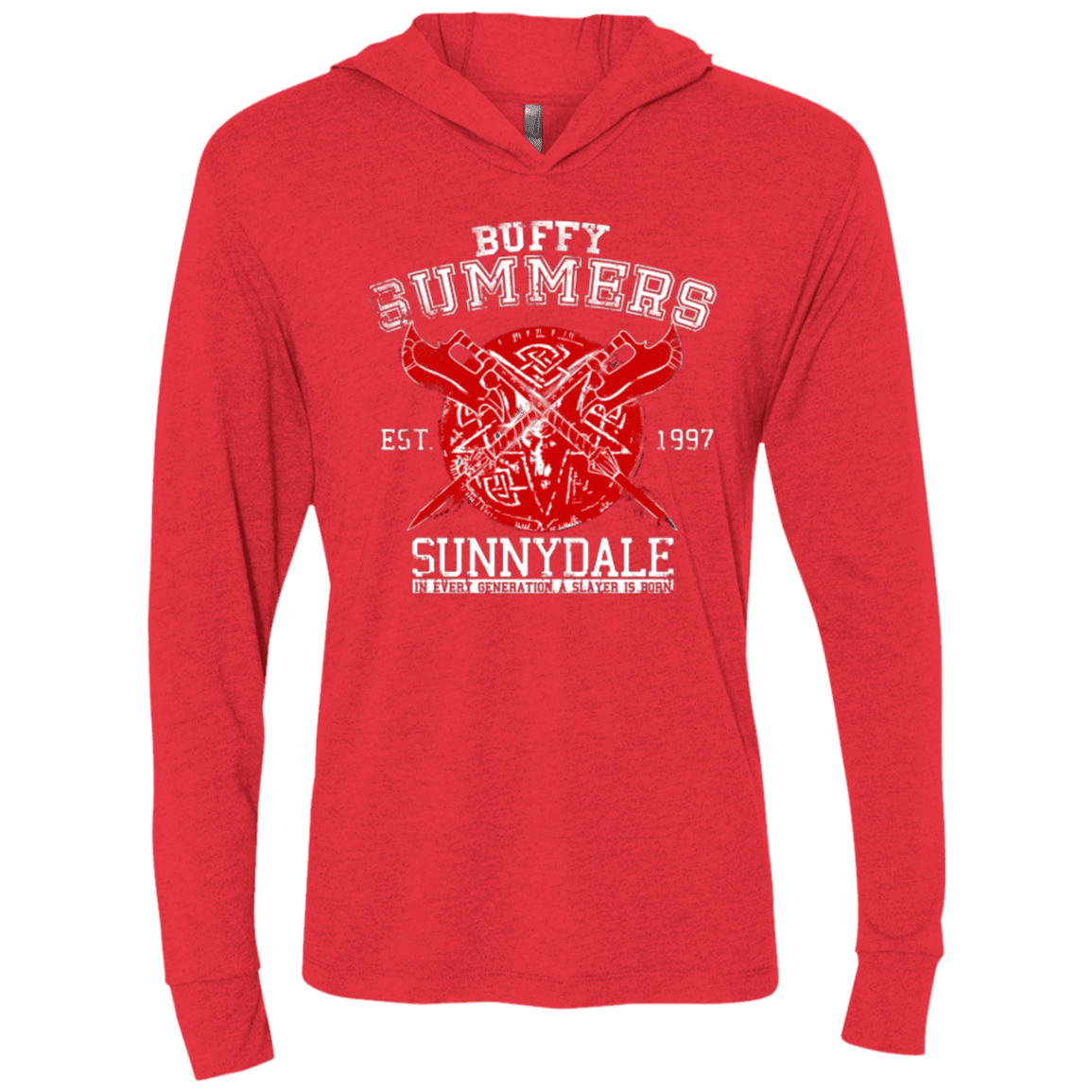 T-Shirts Vintage Red / X-Small 1 in Every Generation Triblend Long Sleeve Hoodie Tee