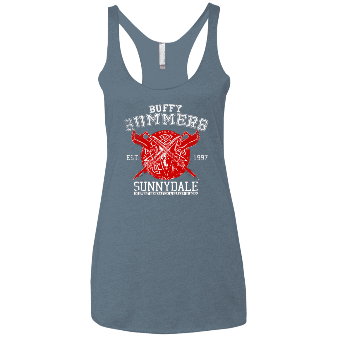 T-Shirts Indigo / X-Small 1 in Every Generation Women's Triblend Racerback Tank