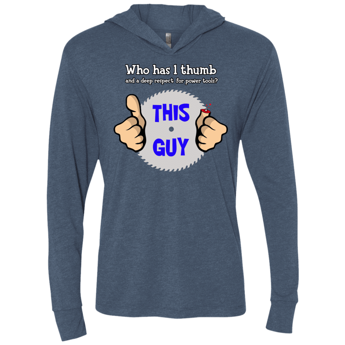 T-Shirts Indigo / X-Small 1-thumb Triblend Long Sleeve Hoodie Tee