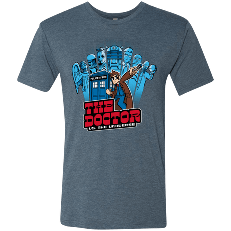 T-Shirts Indigo / Small 10 vs universe Men's Triblend T-Shirt