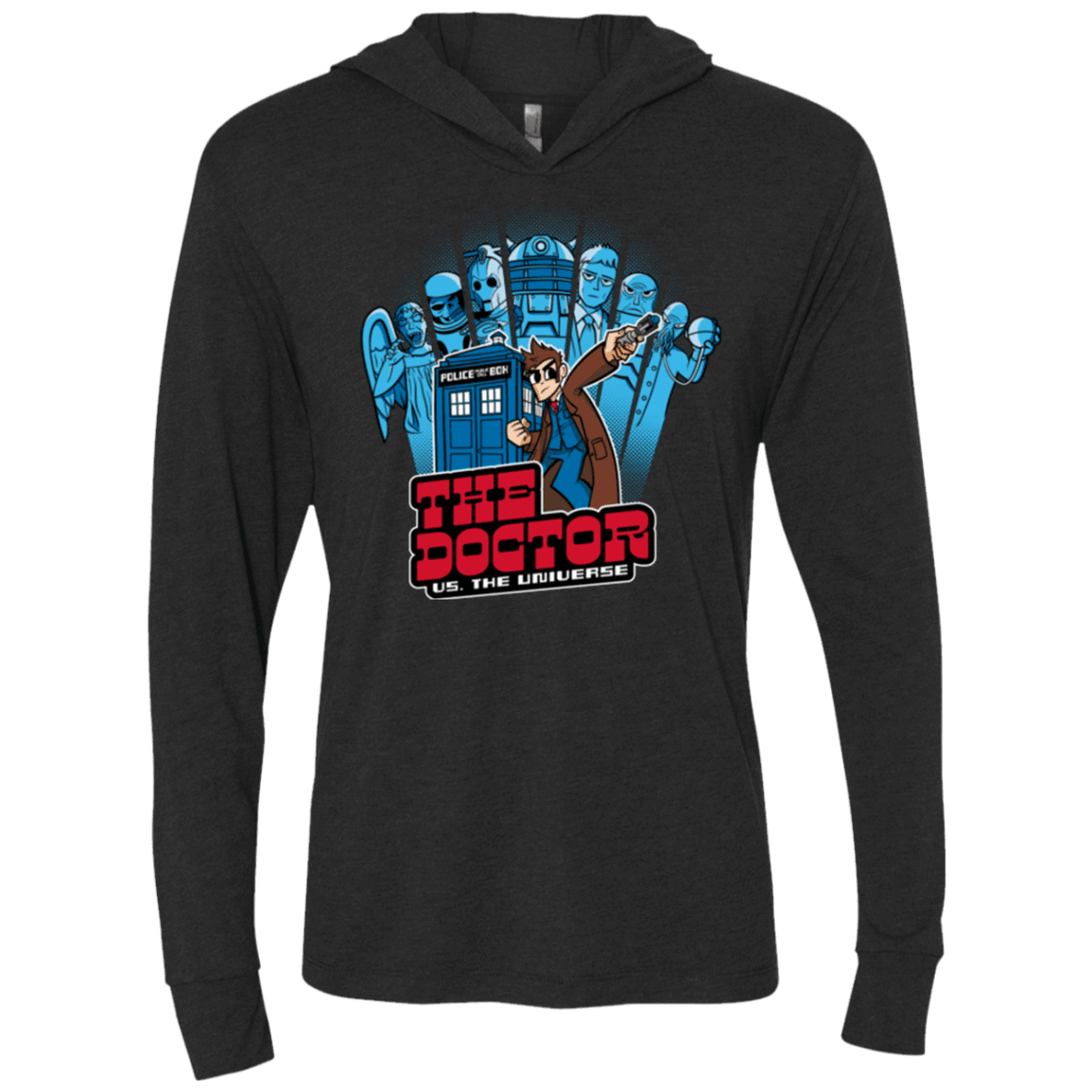 T-Shirts Vintage Black / X-Small 10 vs universe Triblend Long Sleeve Hoodie Tee