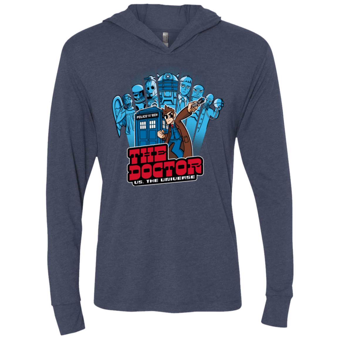 T-Shirts Vintage Navy / X-Small 10 vs universe Triblend Long Sleeve Hoodie Tee