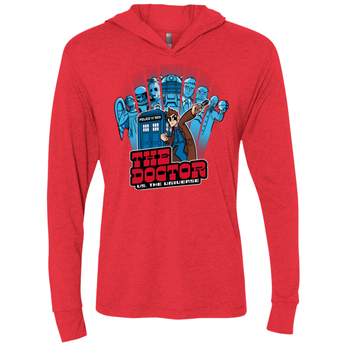 T-Shirts Vintage Red / X-Small 10 vs universe Triblend Long Sleeve Hoodie Tee