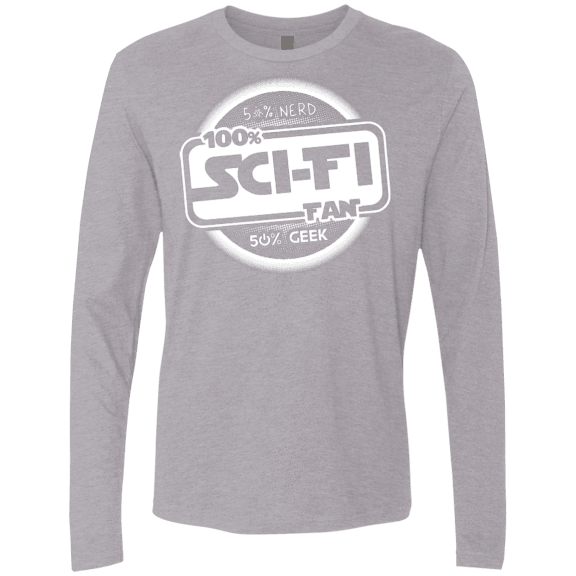 T-Shirts Heather Grey / Small 100 Percent Sci-fi Men's Premium Long Sleeve