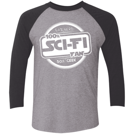 T-Shirts Premium Heather/ Vintage Black / X-Small 100 Percent Sci-fi Men's Triblend 3/4 Sleeve