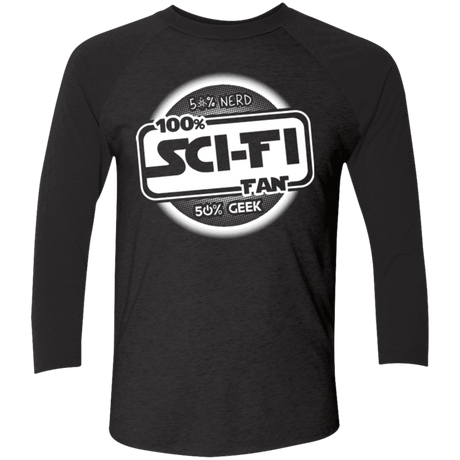 T-Shirts Vintage Black/Vintage Black / X-Small 100 Percent Sci-fi Men's Triblend 3/4 Sleeve