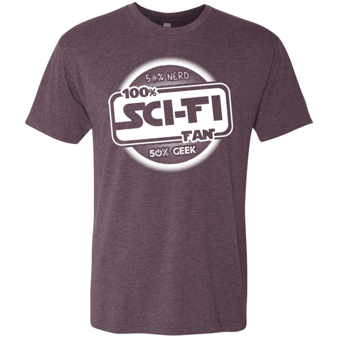 T-Shirts Vintage Purple / Small 100 Percent Sci-fi Men's Triblend T-Shirt