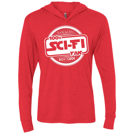 T-Shirts Vintage Red / X-Small 100 Percent Sci-fi Triblend Long Sleeve Hoodie Tee
