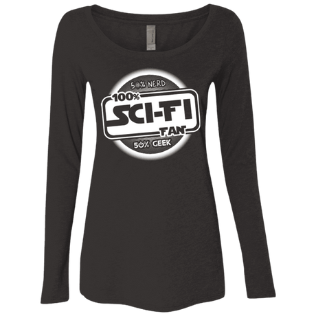 T-Shirts Vintage Black / Small 100 Percent Sci-fi Women's Triblend Long Sleeve Shirt