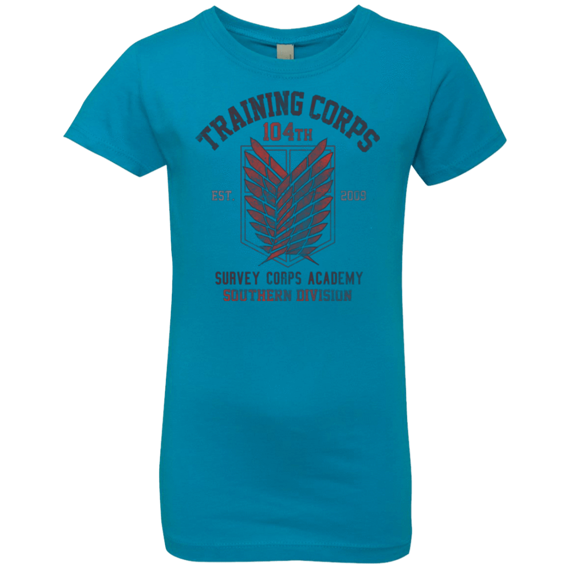 T-Shirts Turquoise / YXS 104th Training Corps Girls Premium T-Shirt