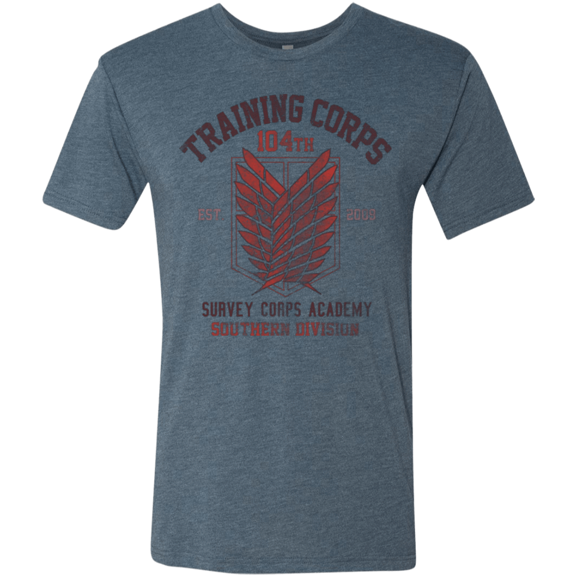 T-Shirts Indigo / Small 104th Training Corps Men's Triblend T-Shirt