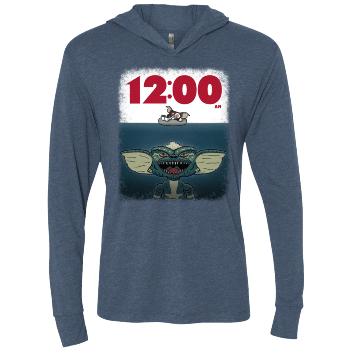 12:00 AM Triblend Long Sleeve Hoodie Tee