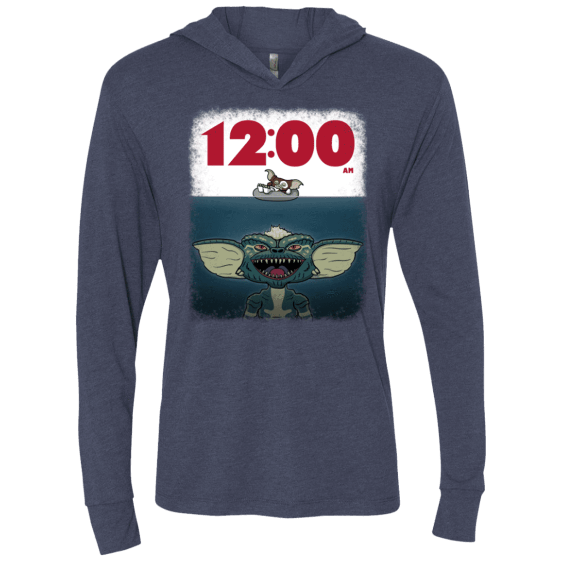 12:00 AM Triblend Long Sleeve Hoodie Tee