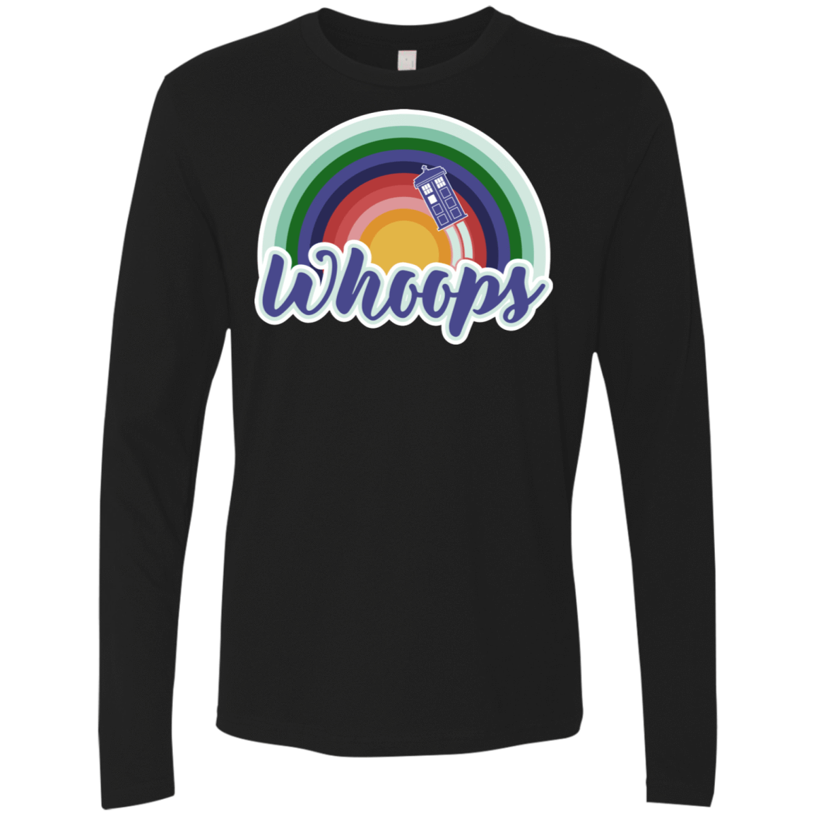 T-Shirts Black / S 13th Doctor Retro Whoops Men's Premium Long Sleeve