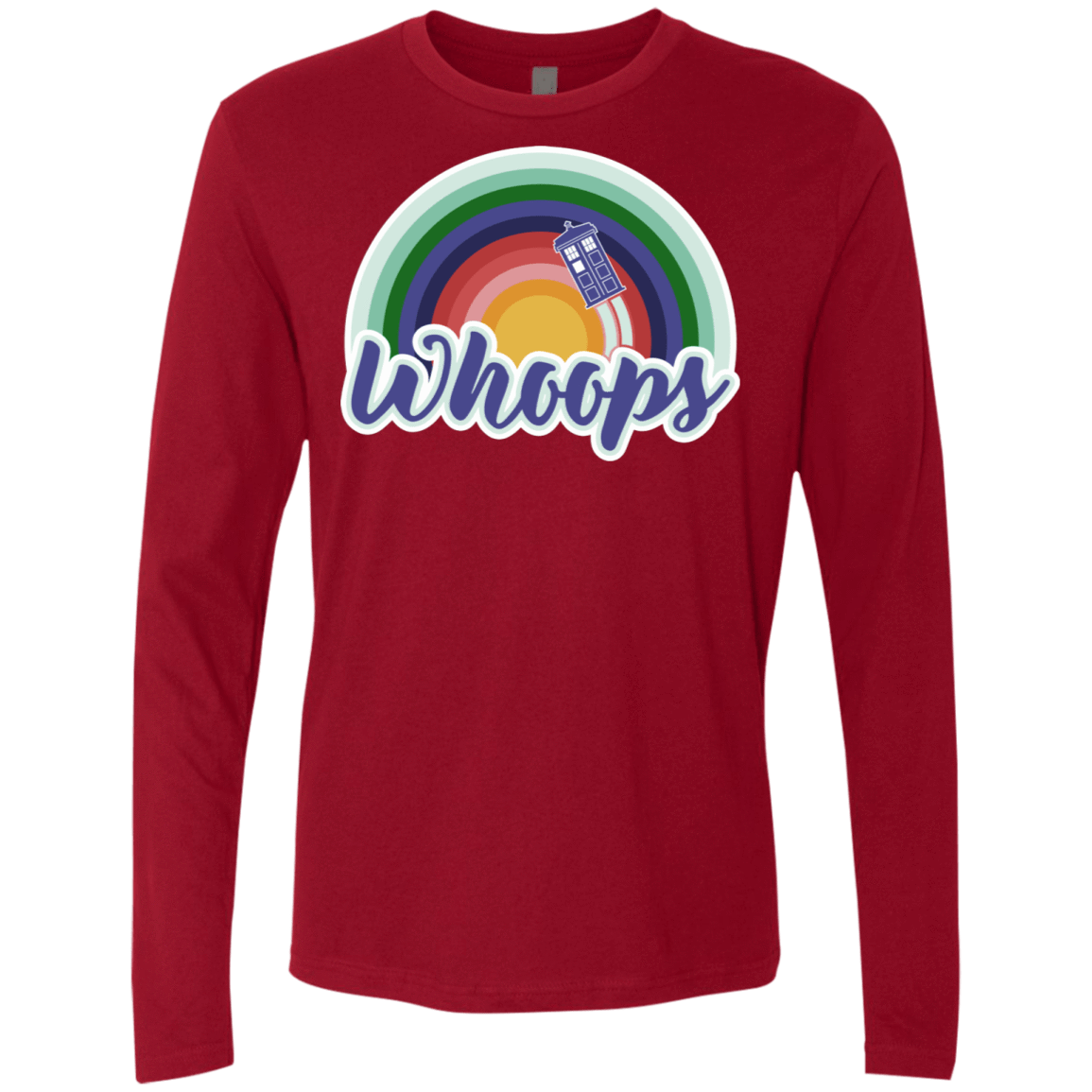 T-Shirts Cardinal / S 13th Doctor Retro Whoops Men's Premium Long Sleeve