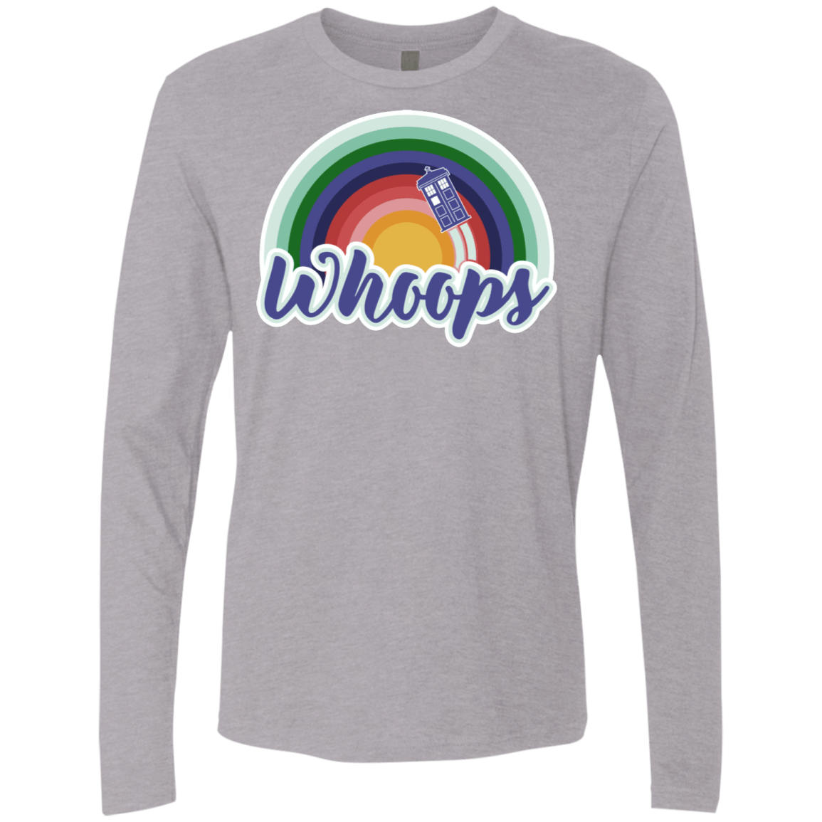 T-Shirts Heather Grey / S 13th Doctor Retro Whoops Men's Premium Long Sleeve