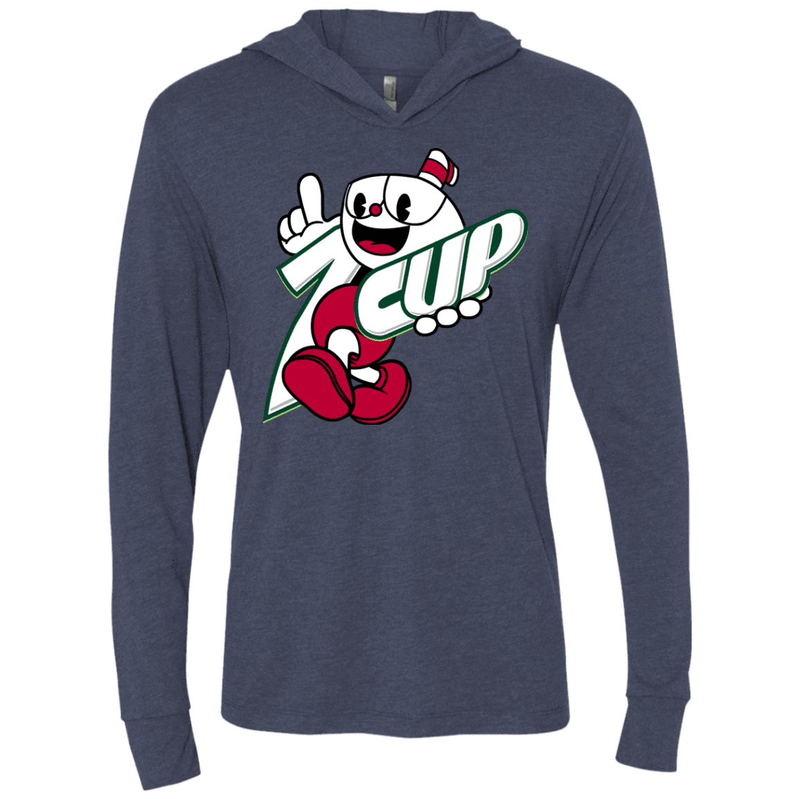 1cup Triblend Long Sleeve Hoodie Tee